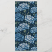 Tijdloze Anjer Esthetische Boho Bruiloft Menu (Achterkant)