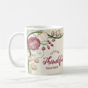 Tijdloze Art Nouveau Thanksgiving-diner Koffiemok