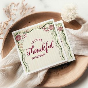 Tijdloze Art Nouveau Thanksgiving-diner Servet
