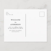 Tijdloze B/W bruiloft Bewaar de datum Briefkaart (Achterkant)