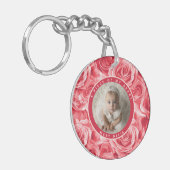 Tijdloze baby shower cadeaus Aangepaste roos Sleutelhanger (Voorkant Links)