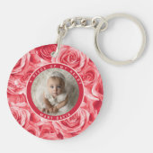 Tijdloze baby shower cadeaus Aangepaste roos Sleutelhanger (Achterkant)