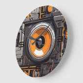 Tijdloze Beats Wall Clock –  muziek vibes Grote Klok (Hoek)