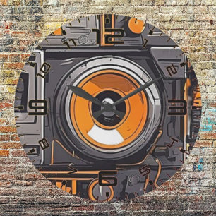 Tijdloze Beats Wall Clock – muziek vibes Grote Klok