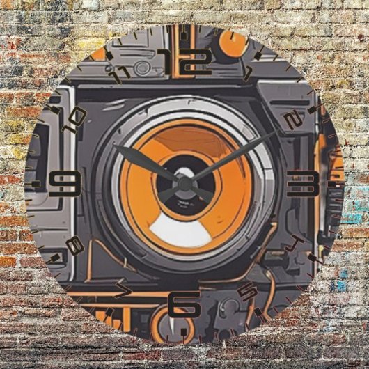 Tijdloze Beats Wall Clock –  muziek vibes Grote Klok