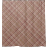 Tijdloze Beige Mauve  Plaid Art Douchegordijn (Voorkant)