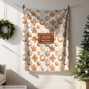 Tijdloze beige waterverf feestelijke custom deken