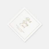 Tijdloze beste dag ooit goud accent elegante bruil servet (Hoek)