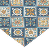 Tijdloze Blauw-witte Tegel Lemons Classic Look Lange Tafelloper (Hoek)