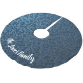 Tijdloze Blauwe Bloemen Victoriaans Ontwerp Kerst Kerstboom Rok (Gekanteld)