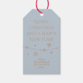Tijdloze Blauwe Mist - Kerst Foto Gift Labels Cadeaulabel (Voorkant)