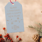 Tijdloze Blauwe Mist - Kerst Foto Gift Labels Cadeaulabel