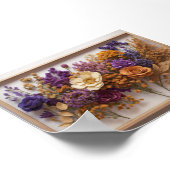 Tijdloze bloei: Gedroogde Bloem Wandkunst Poster (Hoek)