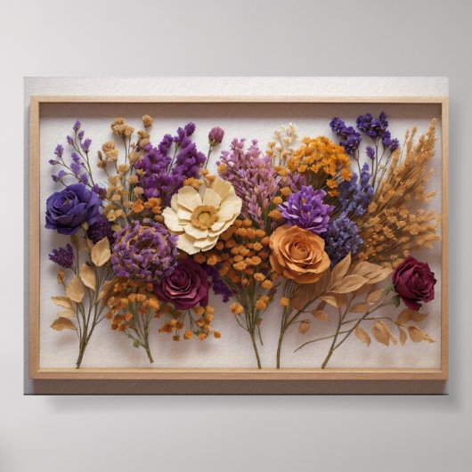 Tijdloze bloei: Gedroogde Bloem Wandkunst Poster (Voorkant)