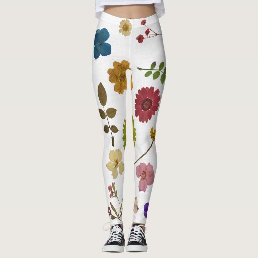 Tijdloze bloei geperste bloempoten leggings (Voorkant)