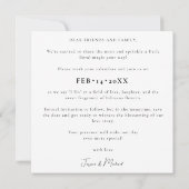 Tijdloze bloei met tekst Save The Date Kaart (Achterkant)