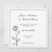 Tijdloze bloei met tekst Save The Date Kaart (Voorkant)