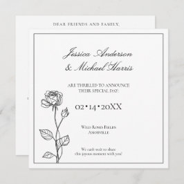 Tijdloze bloei met tekst Save The Date Kaart