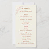 Tijdloze Bloem Huwelijksprogramma (Voorkant)