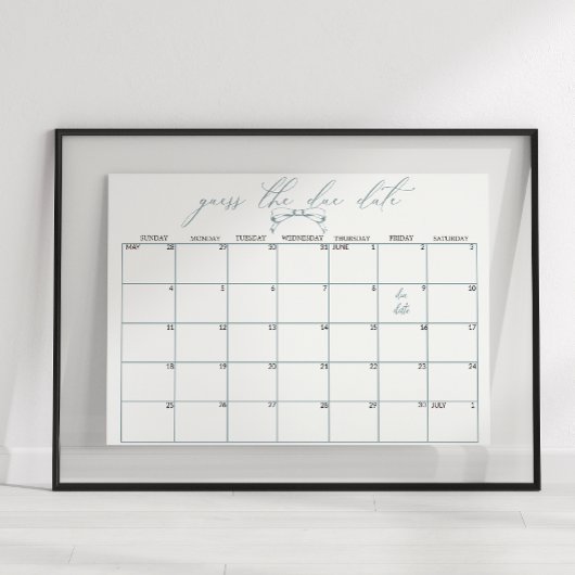  Tijdloze Bloemen Baby shower Guess Datum Poster