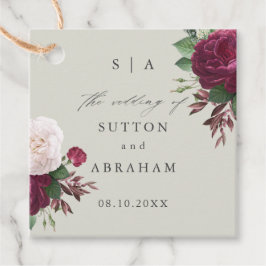 Tijdloze Bloemen Bloemige Trouw  Bedankjes Labels