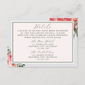 Tijdloze Bloemen Blush Red Greenery Wedding Informatiekaartje (Voorkant)