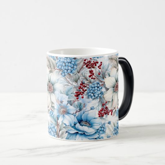 Tijdloze  Bloemen Naadloos Ontwerp Magische Mok (Voorkant rechts)