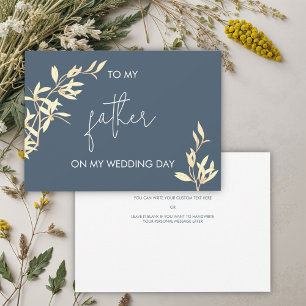 Tijdloze Bloemen Voor mijn vader op mijn trouwdag Kaart