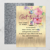 Tijdloze bloemenbijeenkomst kaart (Voorkant / Achterkant)