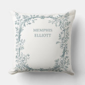  tijdloze bloemenblauwe Baby Kussen (Voorkant)