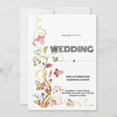 Tijdloze bloemenelegantie bruiloft kaart (Voorkant)