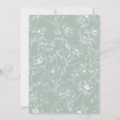  tijdloze bloemengroen per post Baby shower Kaart (Achterkant)