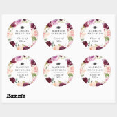 Tijdloze Bloemenkrans Afstuderen gunst Ronde Sticker (Vel)