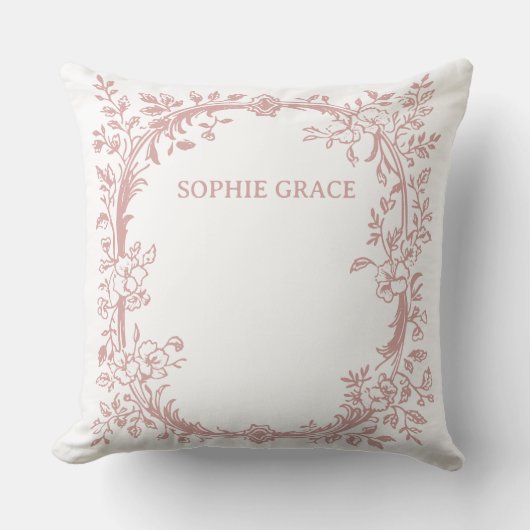  tijdloze bloemenroze Baby Kussen (Voorkant)