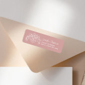  tijdloze bloemenroze Baby shower Etiket