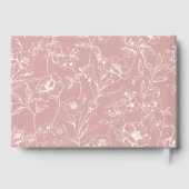  tijdloze bloemenroze Baby shower Folie Gastenboek (Achterkant)