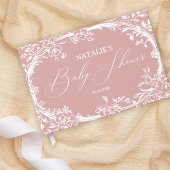 tijdloze bloemenroze Baby shower Folie Gastenboek