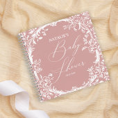 tijdloze bloemenroze Baby shower Notitieboek