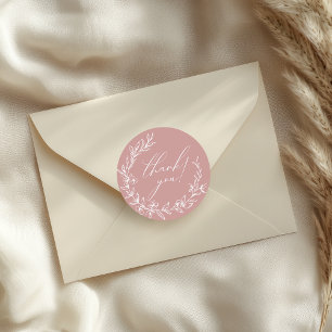  tijdloze bloemenroze Baby shower Ronde Sticker