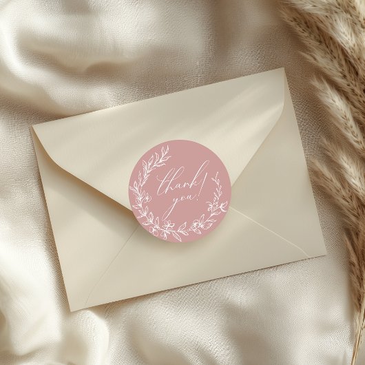  tijdloze bloemenroze Baby shower Ronde Sticker