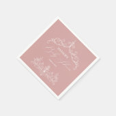  tijdloze bloemenroze Baby shower Servet (Hoek)