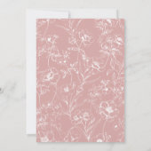  tijdloze bloemenroze per post Baby shower Kaart (Achterkant)