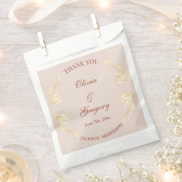 Tijdloze bloemenrustieke bruiloft bedankzakje
