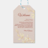 Tijdloze bloemenrustieke bruiloft cadeaulabel (Voorkant)