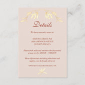 Tijdloze bloemenrustieke bruiloft details informatiekaartje (Voorkant)