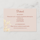 Tijdloze bloemenrustieke bruiloft informatiekaartje (Voorkant)