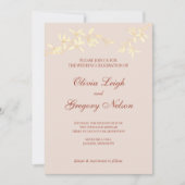 Tijdloze bloemenrustieke bruiloft kaart (Voorkant)