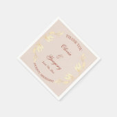 Tijdloze bloemenrustieke bruiloft servet (Hoek)