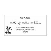 Tijdloze bloemenrustieke bruiloft  zelfinktende stempel (Design)