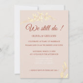 Tijdloze bloemenrustieke gelofte vernieuwing kaart (Voorkant)